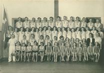 ORI's gymnastikhold på Oppe Sundby Skole 1948-49. 