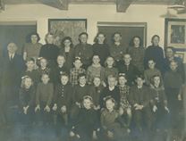 Skolefoto Rytterskolen i Store Rørbæk 1948-49.